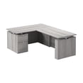 thumbnail image 1 of Scranton & Co Engineered Wood 60W Standing L Desk with File Cabinet in Gray, 1 of 8