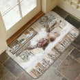 thumbnail image 2 of Highland Cow Bathroom Mat, Brown funny Bathroom Rug non slip Bath Mats Retro Farmhouse Floor Rug for Kitchen Bedroom Indoor 17x29in, 2 of 4