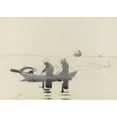 thumbnail image 2 of Winslow Homer 14x11 Black Ornate Wood Framed Double Matted Museum Art Print Titled: Two Figures in a Rowboat (1880), 2 of 5