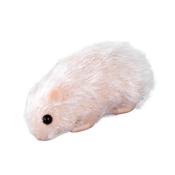 Juguete de hámster de silicona, divertido y lindo muñeco de animal, novedad para escritorio de oficina para niños y blanco