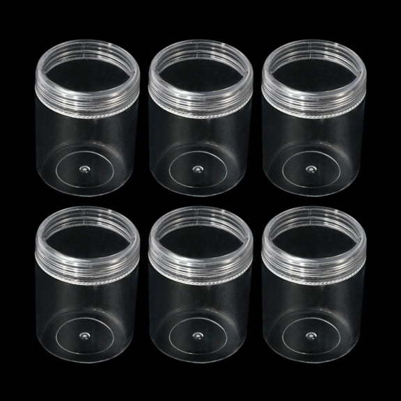 LEORX 6Pcs Travel Cream Sub-Bottles Transparent Plastic Containers Light Weight Leak Proof Seal