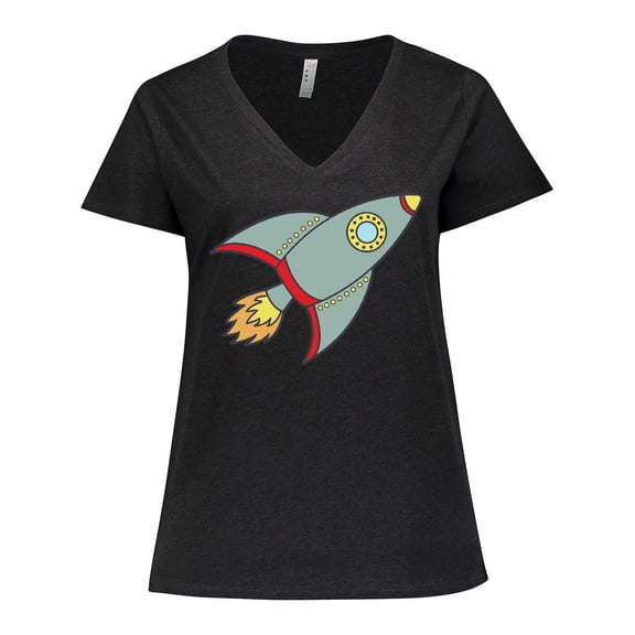 Inktastic Rocket Women's Plus Size V-Neck T-Shirt
