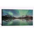 thumbnail image 1 of Lake Reflection Aurora Mountains Wall Art Aurora Borealis Picture Canvas Art Northern Lights Framed Painting Wall Decor For Home Office Bedroom Livingroom Reeady to Hang, 1 of 6