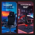 thumbnail image 4 of Silla Gamer BALAM RUSH THUNDER EUPHORIA V1 Ergonomica Reclinable 160° 150Kg Reposabrazos 2D Cojín Cervical Piston Clase 4 Negro BR-940580, 4 of 6