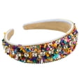 thumbnail image 3 of Fashionable Wide Band Turquoise Rhinestone Hair Headband For Elegant Boho Daily Wear, 3 of 4