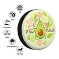 thumbnail image 4 of Balery Avocado Keep Calm Cubiertas para Neumáticos - Protector Resistente para Neumáticos de Camioneta, SUV, Remolque, Camper y RV-16 inch, 4 of 6