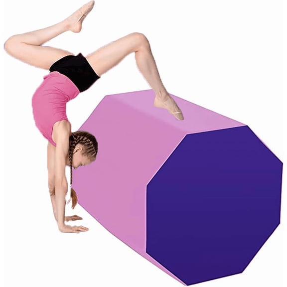 BORGEBY Octagon Mat Gymnastics, 24.4" x 25.6" Tumbling Mats for Fitness ,Gymnastics,Cheerleading and Martial Arts (pink)