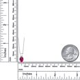 thumbnail image 6 of Gem Stone King 14K White Gold Red Created Ruby Pendant Necklace for Women | 0.85 Cttw | Gemstone July Birthstone | Oval 7X5MM | With 18 inch Silver Chain, 6 of 6