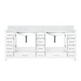 thumbnail image 4 of White Double Bath Vanity 84 In. With Marble Top - Solid Wood Material Soft Close Technology 14 Drawers & 2 Cabinets For Ample Storage Scratch And Stain Countertop Pre-drilled Single Hole Faucet W, 4 of 7