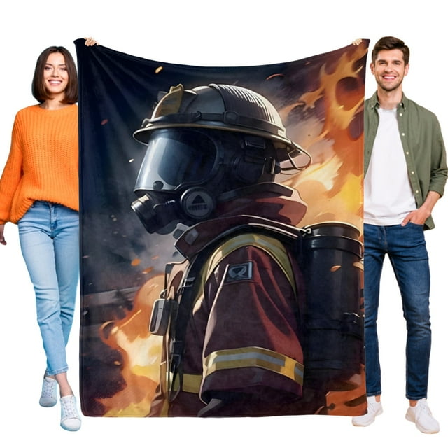 Bomberos anti-pilling, suave, ligera, esponjosa y acogedora de lujo para hogar y cocina – Perfecta para niños y adultos,180X120cm