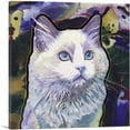 thumbnail image 1 of ARTCANVAS Ojos Azules Cat Breed Violet Canvas Art Print - Size: 36" x 36" (0.75" Deep), 1 of 9