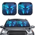 thumbnail image 2 of Fotbe Futuristic Blue Light Wolf Juego de 2 Piezas de Parasoles para Parabrisas | Bloqueador Solar para Auto | Accesorios Plegables para Protección Solar Interior-Large, 2 of 6