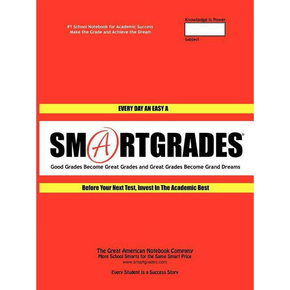 SMARTGRADES School Notebooks with Study Skills 2N1: Write Class Notes & Test Review Notes: "Ace Every Test Every Time" (, (Paperback)