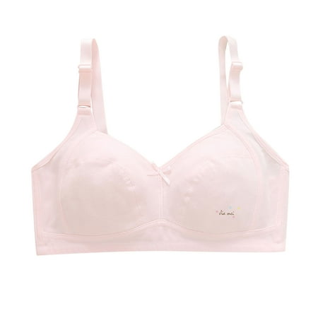 Kureaily Kids Toddler Girls  Sports Bra Cotton Bustier Wide Straps Training Bra Strap Top With Removable Pads For Children Teenagers 90