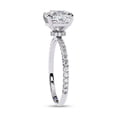 thumbnail image 3 of IGI Certified Lab Grown Diamond Engagement Ring | Center 8mm Cushion Cut Solitaire Stackable Promise Rings For Women In 14k Solid White Gold | F-G, VS-SI Quality (2.95 Ctw) Ring Size-5, 3 of 7