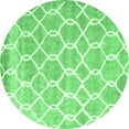 thumbnail image 1 of Ahgly Company Indoor Round Trellis Emerald Green Modern Area Rugs, 8' Round, 1 of 4