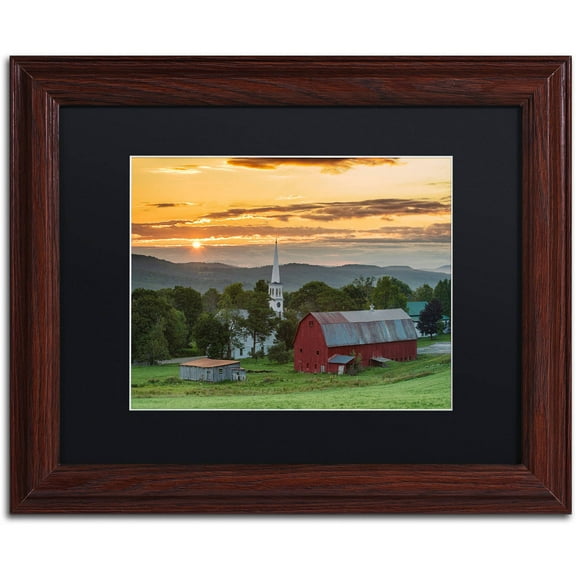 Trademark Fine Art "A Farm and A Prayer" Canvas Art by Michael Blanchette Photography Black Matte, Wood Frame
