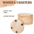 thumbnail image 6 of Unfinished Wood Coasters 4Inch Round Blank Coasters Crafts DIY, 6 of 7