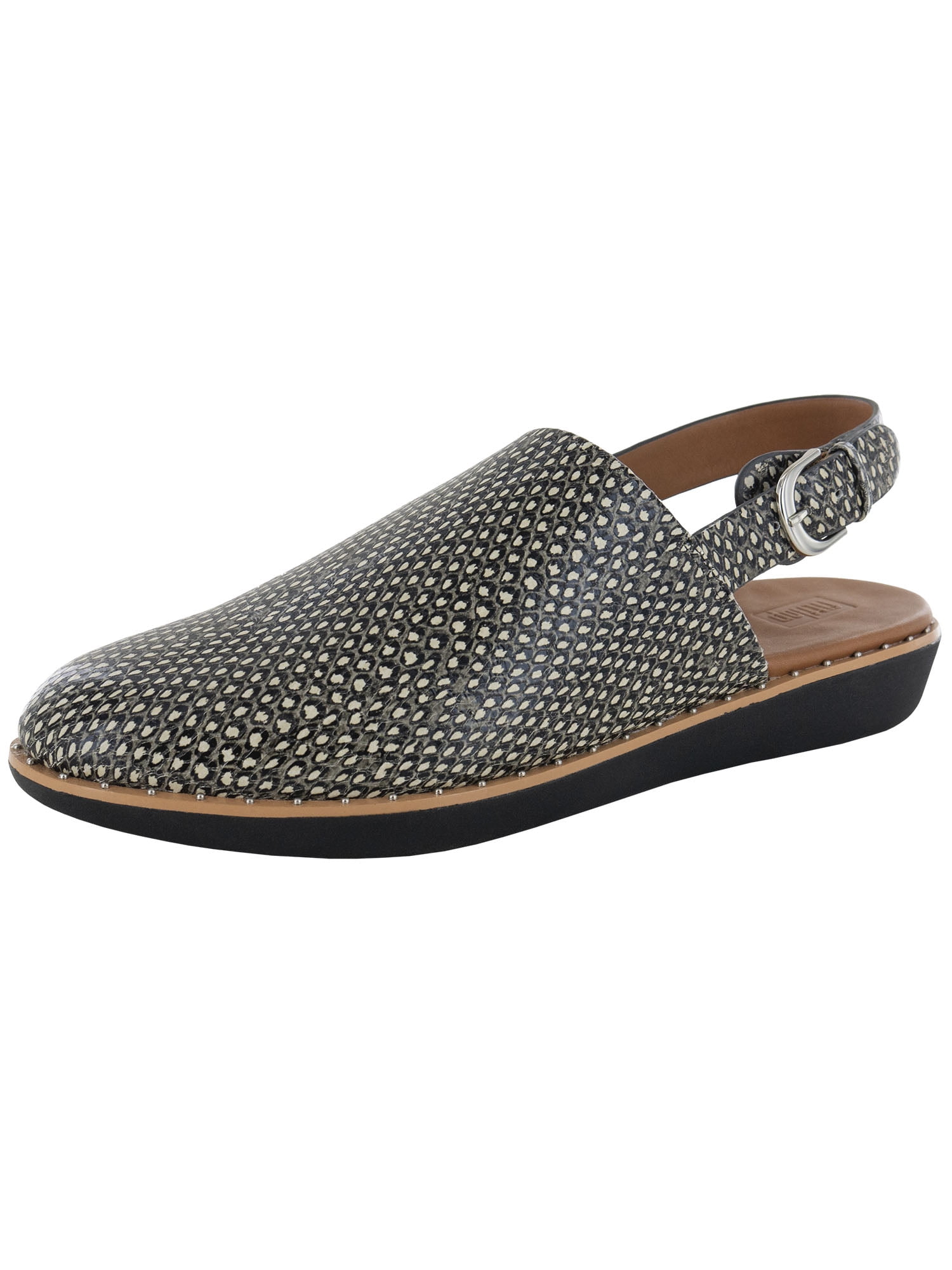 Fitflop Womens Sage Dotted Snake Leather Slingback Shoes, Natural Snake, US 6 - Walmart.com 