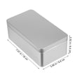 thumbnail image 2 of OHOIOLLA 2Ud Caja Rectangular De Hojalata Plata Para Guardar Té Y Snacks Con Segura, 2 of 8