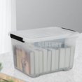 thumbnail image 7 of Callyne 30 L Clear Plastic Storage Box with Wheels, 4-Pack Clear Plastic Storage Latch Bin, 7 of 7
