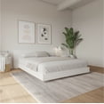 thumbnail image 1 of Nexera Satori Low Platform King Bed with Headboard, White Oak, 1 of 7