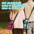 thumbnail image 5 of Nuovoware Water Bottle Carrier Bag with Adjustable Shoulder Hand Strap and 2 Pocket, Sling Neoprene Sleeve Sports Accessories for Hiking Travelling Camping, 25oz, Magenta, 5 of 7