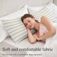 thumbnail image 5 of Sage Green Striped Body Pillow Covers, Rustic Green Stripe Modern Art Beige Soft Throw Pillow Cases with Invisible Zipper, Decorative Pillowcase Pillows Protectors for Sofa Bed Couchair 20"x54", 5 of 9