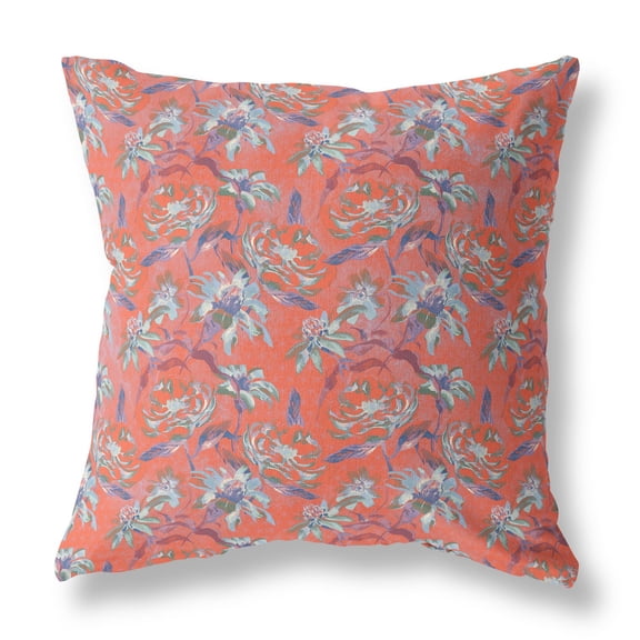 16â€ Orange Roses Indoor Outdoor Throw Pillow