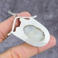 thumbnail image 4 of Natural Moonstone, White Topaz Gemstone 925 Sterling Silver Pendant 2.25", 4 of 4