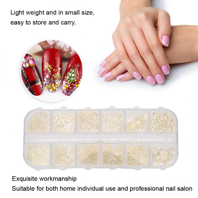 Decoración elegante para uñas, adornos de uñas brillantes de aleación DIY, accesorios para herramientas de manicura
