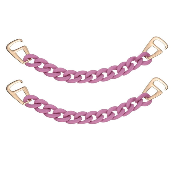 Uxcell 2 packs Shoe Charm Chain Round Shape for Shoes Decoration, Dark Fuchsia