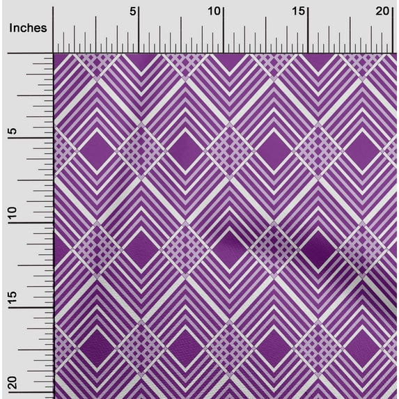 oneOone Viscose Chiffon Fabric Diamond Geometric Fabric Prints By Yard 42 Inches Wide