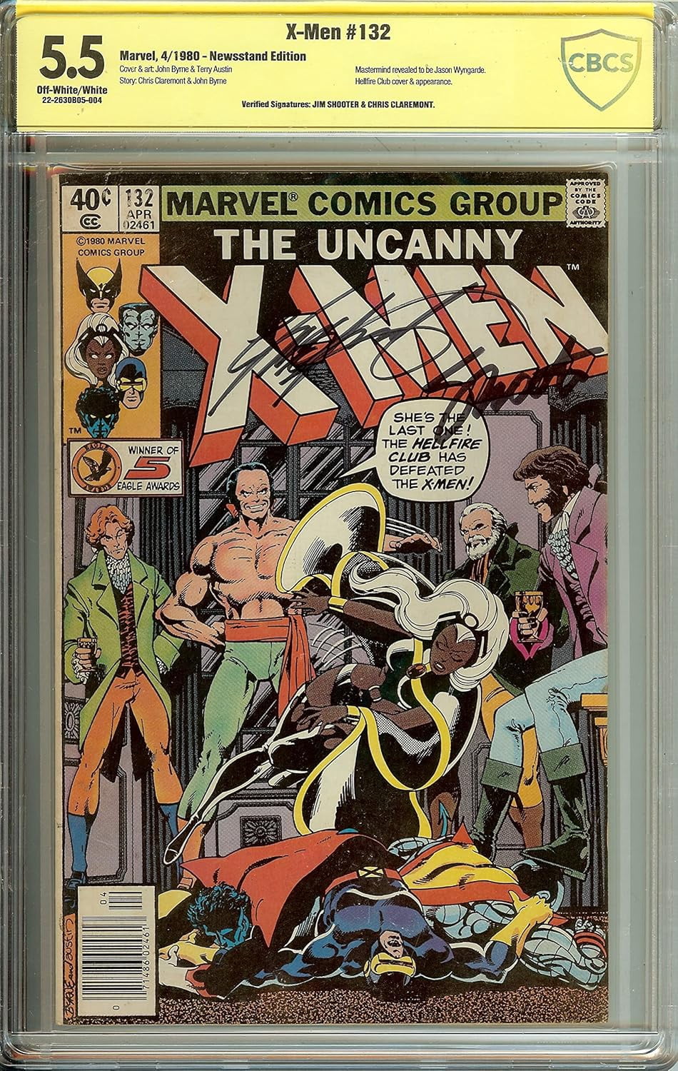 Uncanny X-Men #132 CBCS 5.5 Verfiied Signature by Claremont Shooter