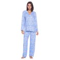 thumbnail image 2 of Casual Nights Women's Long Sleeve Rayon Button Down Pajama Set, 2 of 5