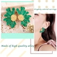 thumbnail image 3 of Ornaland Vintage Flower Stud Earrings for Women Alloy Enamel Half Flower Stud Earrings Summer Earrings Boho Beach Floral Stud Earrings Jewelry Gifts for Women, 3 of 9