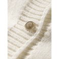 thumbnail image 5 of Cárdigan de punto de plumas para mujer, suéteres de manga larga con cuello redondo, holgados, de una sola botonadura, ropa de calle elegante informal para fiesta y Club, 5 of 5