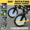thumbnail image 4 of Folding Collapsible Beach Wagon Foldable Portable Shopping Utility Grocery Cart Heavy Duty Garden Yard Wagons Carts with Cargo Net & Straps & All Terrain Wheel for Camping Sports Picnic,Black, 4 of 7