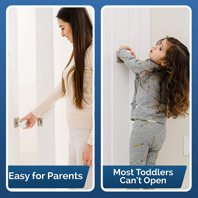 Door Knob Safety Cover (4 Pack) by Wittle | Child Proof Door Lock