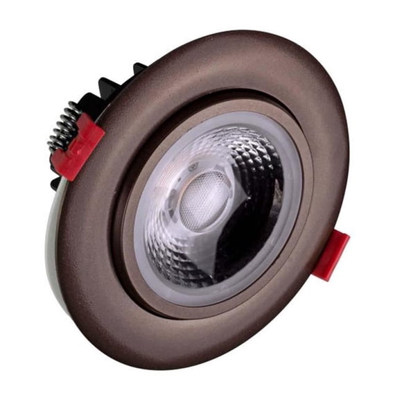 Nicor Lighting DGD411205KRDOB Plafonnier Encastré à DEL avec Cardan en Bronze Huilé de 4 Po - 5000K