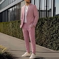 thumbnail image 6 of i·FineLong Slim-Fit Double-Button, Business Wedding Casual Suit Set, Two-Piece, Men's, 6 of 7