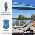 thumbnail image 4 of Autlaycil 15ft 3-Tiers Patio Umbrella with Airflow Smooth and Stable, Lock Bolt and Crank Rectangular umbrella for Deck Lawn Garden Yard, Navy BLue, 4 of 7