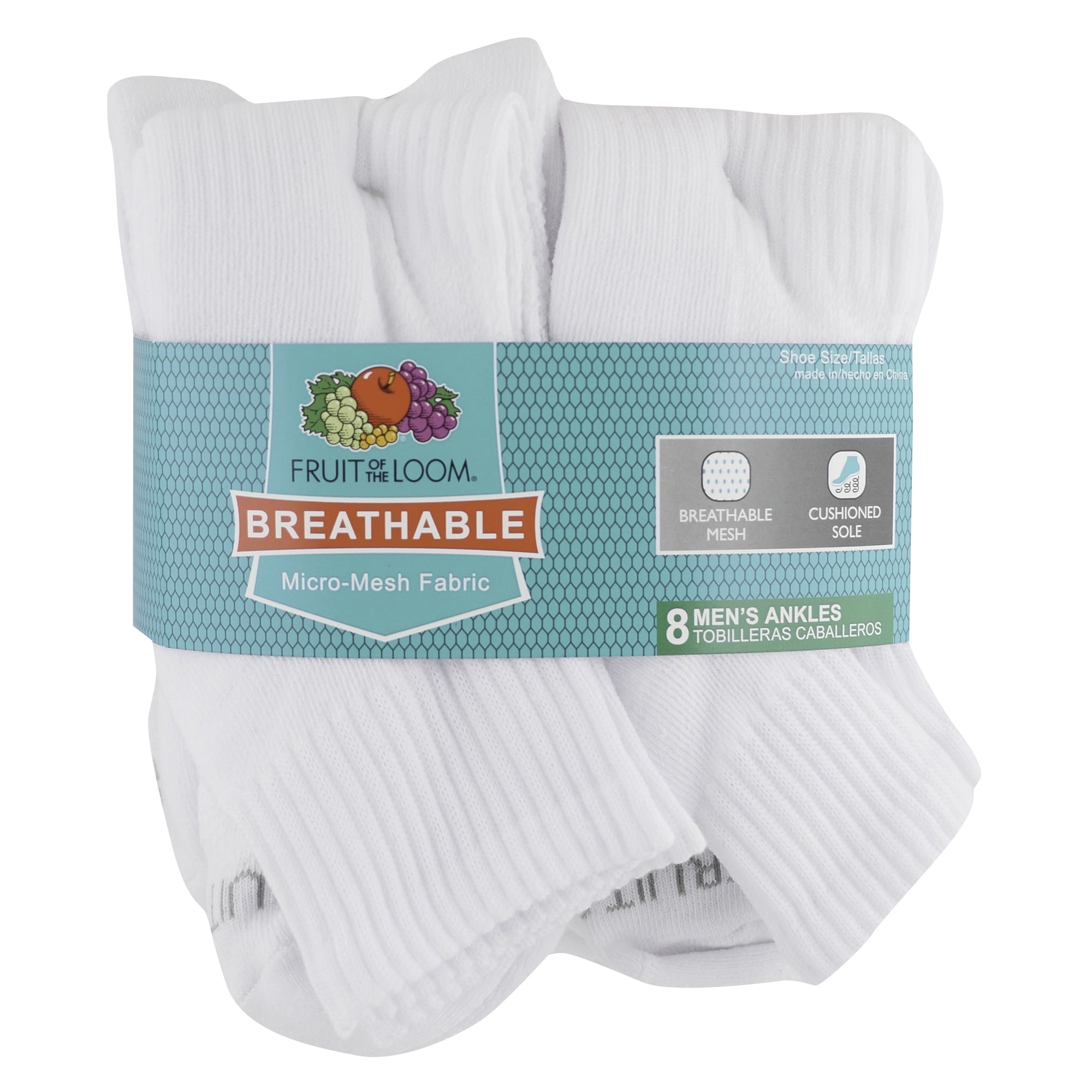 Men's 8 Pair Breathable Ankle Socks