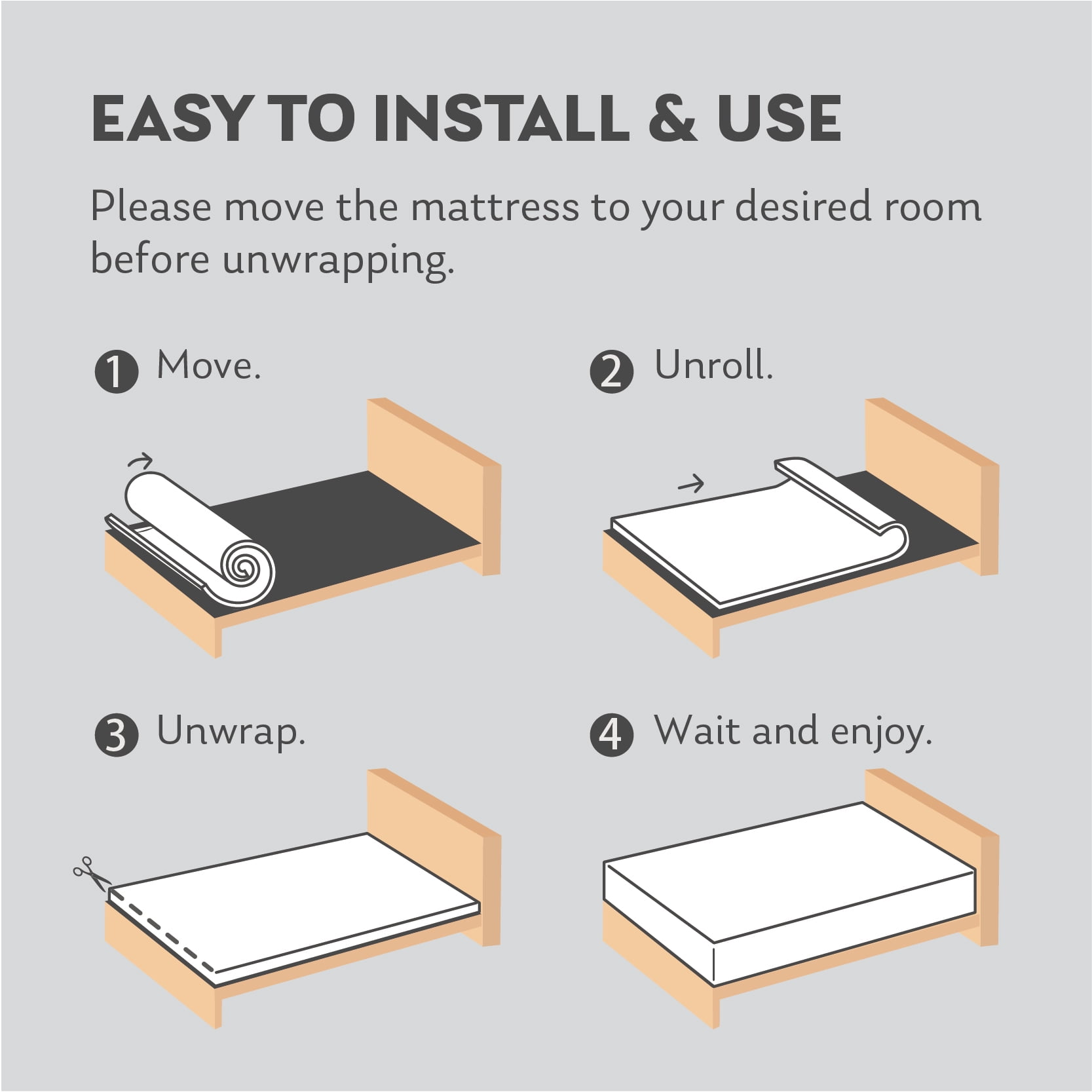 EGOHOME Ego Black 14 inch Queen Memory Foam Mattress, Gel Mattress in a Box, Medium Firm