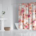 thumbnail image 3 of Pink Bichon Frise and Flower Shower Curtain 72x84in ,Bathroom Decorative Shower Curtains Set with 12 Hooks,Modern Waterproof Washable Shower Curtain, 3 of 4