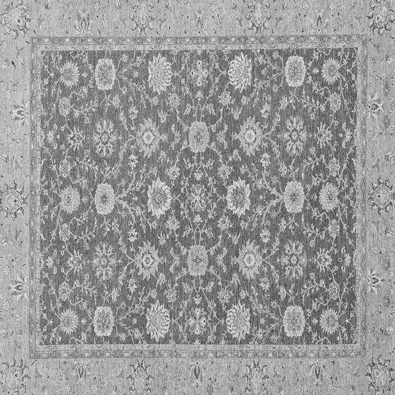 Ahgly Company Indoor Square Oriental Gray Traditional Area Rugs, 4' Square