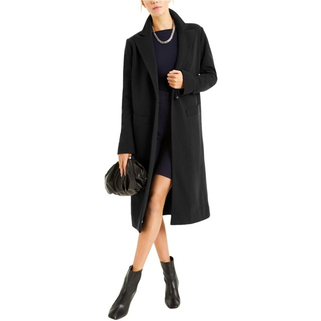 INC Abrigo de punto para mujer, negro, pequeño