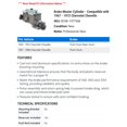 thumbnail image 2 of Brake Master Cylinder - Compatible with 1967 - 1972 Chevy Chevelle 1968 1969 1970 1971, 2 of 2