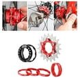 thumbnail image 6 of Lightweight Bike 19T Single Cassette Spacers Adapter Sprocket Freewheel Refit Parts Equipment - Red, 6 of 9