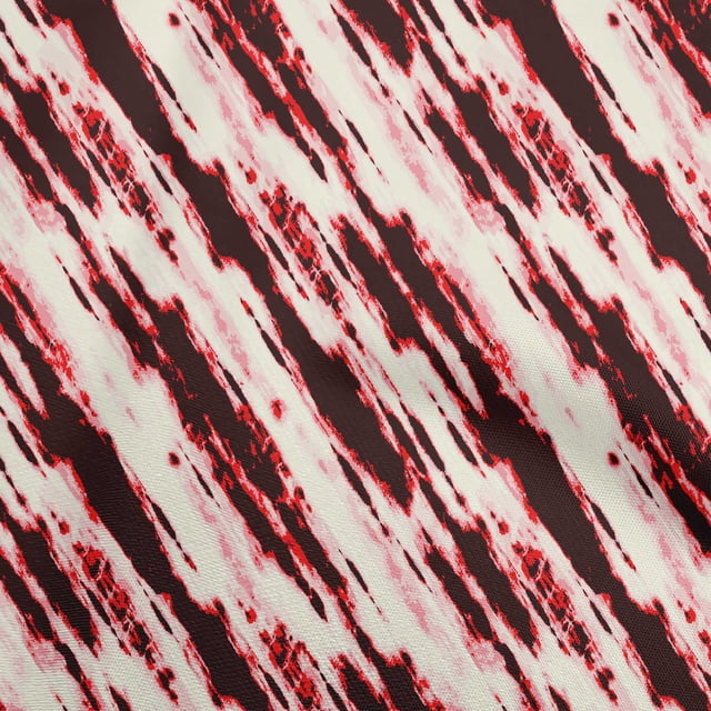 oneOone Polyester Lycra Red Fabric Tie Dye Sewing Craft Projects Fabric Prints By Yard 56 Inch Wide